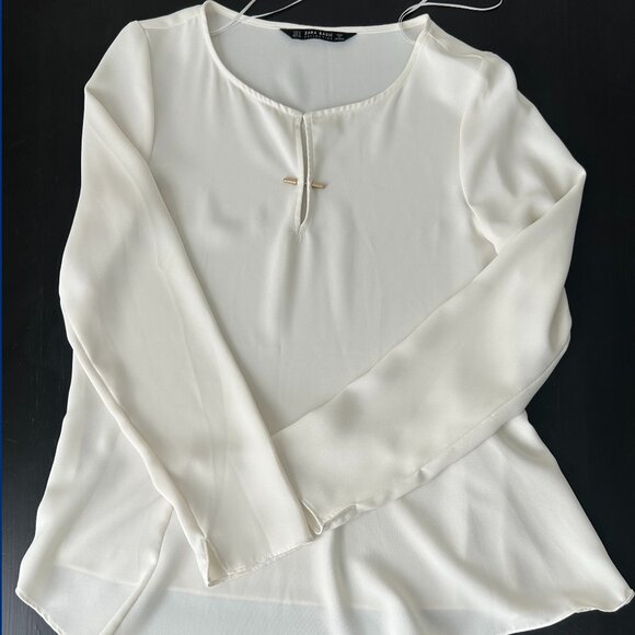 Zara Basic White Blouse - Picture 1 of 2